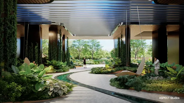 AIPL Riviera - landscaped drop-off / entrance plaza thumbnail