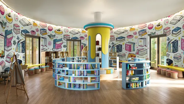 Ashiana Aaroham - kids library interior thumbnail