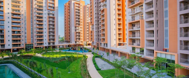 Ashiana Amarah - towers and landscaped courtyard (real photo) thumbnail