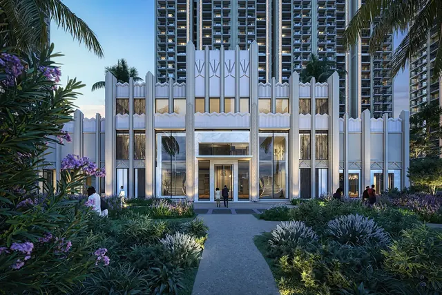 ATS HomeKraft Sanctuary 105 - clubhouse facade with landscaped walkway thumbnail