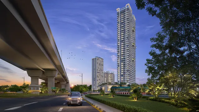 Central Park Delphine - towers from expressway flyover thumbnail