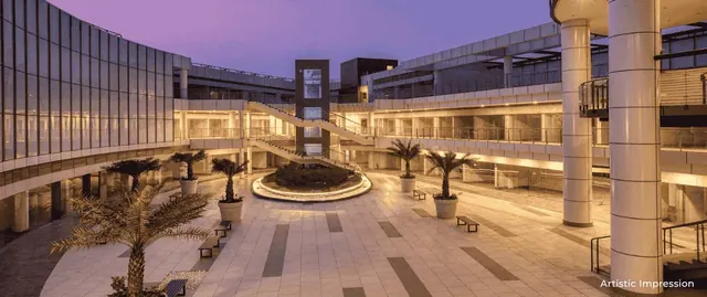 Conscient One Gurgaon - central courtyard at dusk thumbnail