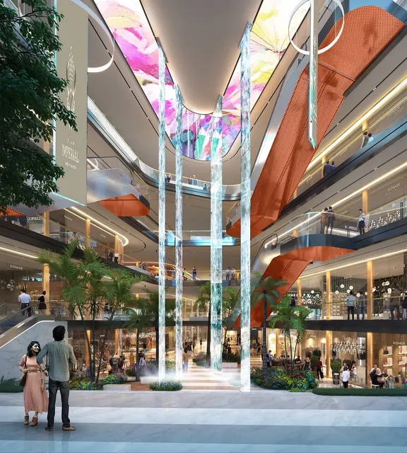 Elan Imperial - Atrium interior with feature ceiling (render) thumbnail
