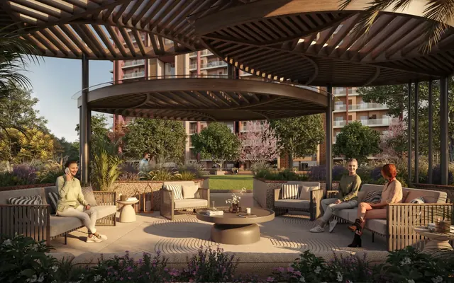 Eldeco Fairway Reserve - pergola seating render thumbnail
