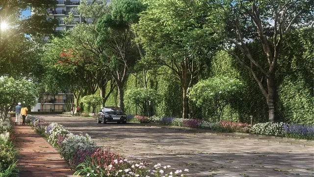 Godrej Habitat Gurgaon - tree-lined internal road thumbnail