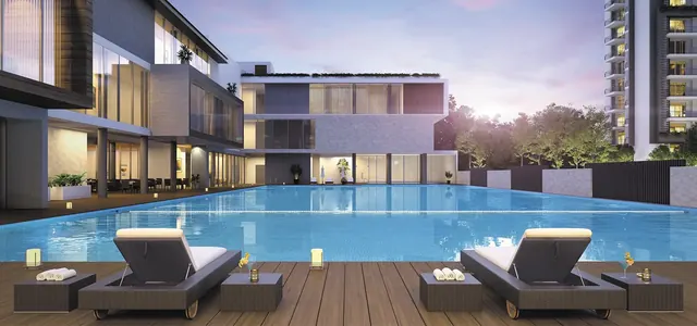 Godrej Meridien - clubhouse pool deck thumbnail