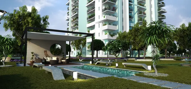 Godrej Summit - pool pavilion and tower thumbnail
