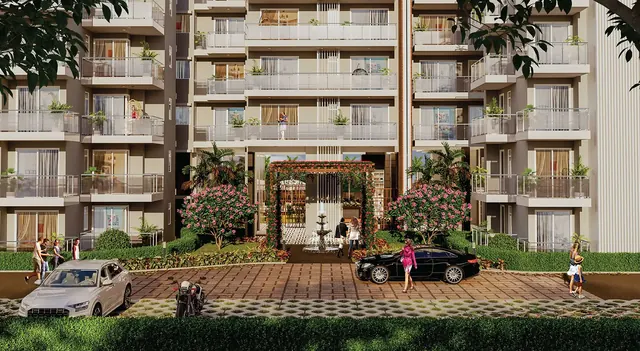 Godrej Suprema - entrance court with fountain thumbnail