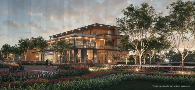Godrej Zenith - clubhouse at dusk thumbnail