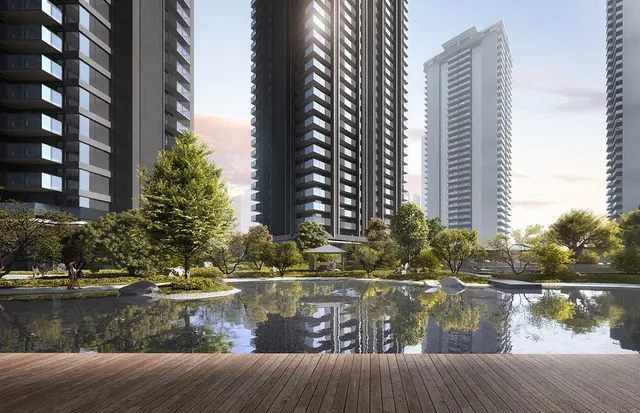 Krisumi Waterside Residences - lake and towers thumbnail