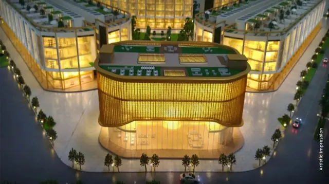 M3M 113 Market - Artistic impression of a block model with central feature building thumbnail