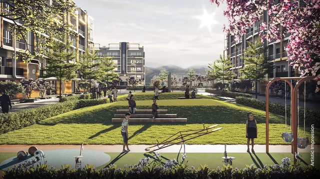 M3M Antalya Hills - central green and play area thumbnail