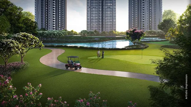 M3M Golf Hills - towers over golf greens and lake thumbnail
