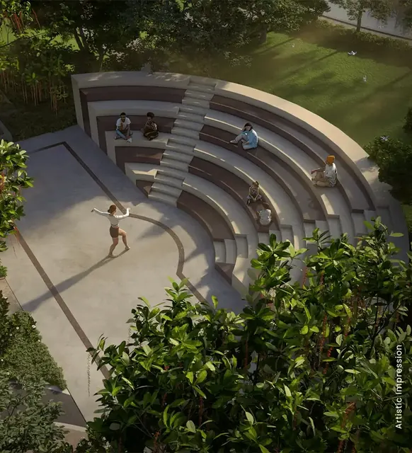 M3M Mansion - amphitheatre landscape thumbnail