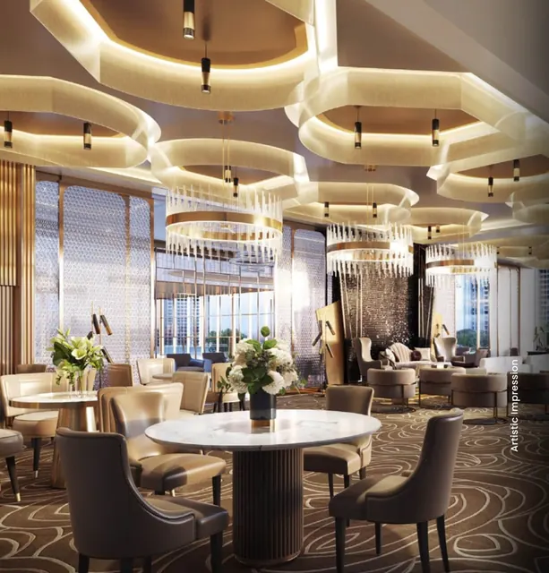 M3M St Andrews - GQ Club lounge interior, render thumbnail