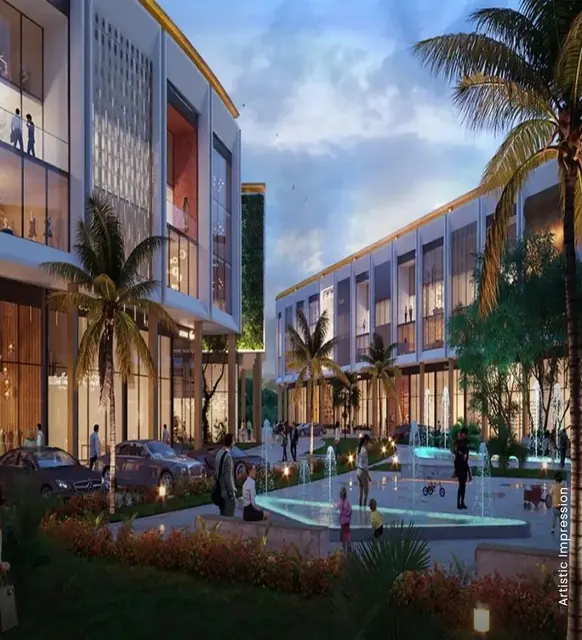 M3M Xpressway 114 - Artistic impression of the boulevard with water feature thumbnail