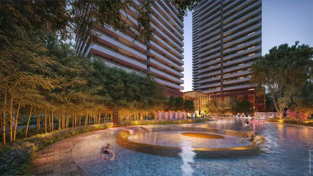 Max Estates 360 - pool at night (render) thumbnail