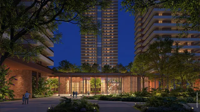 Max Estates 361 - The Hub clubhouse at night thumbnail