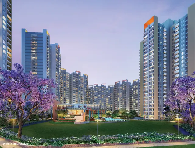 Shapoorji Joyville - towers and landscape at dusk thumbnail