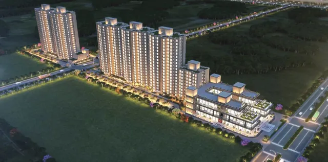 Signature Global Signum 37D IV - Aerial night view with housing towers thumbnail