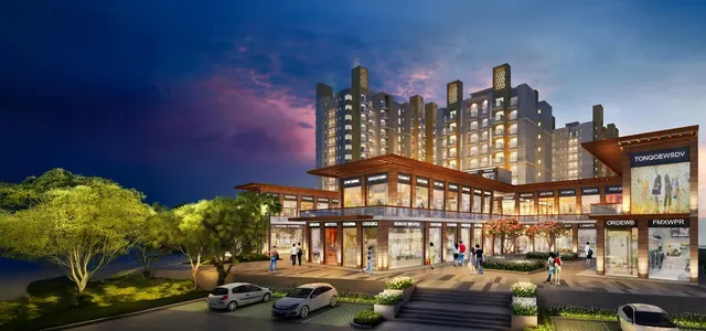 Signature Global Signum 93-2 - Artistic impression of the retail hub at dusk thumbnail