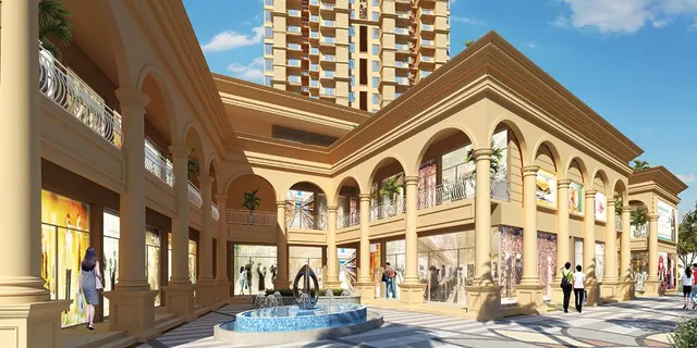 Signature Global Signum 95 - Artistic impression of the arcaded shop frontage and fountain thumbnail