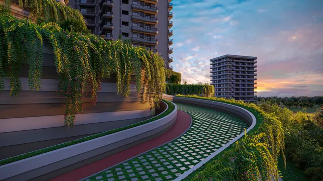 Sobha Altus - garden walkway at dusk (brochure) thumbnail