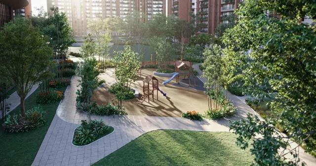 Sobha Aranya Gurgaon - Garden walkway and play area thumbnail
