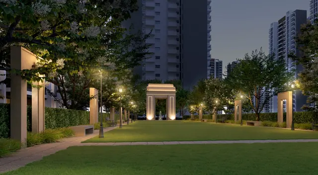 Sobha City Gurgaon - landscaped vista at night thumbnail
