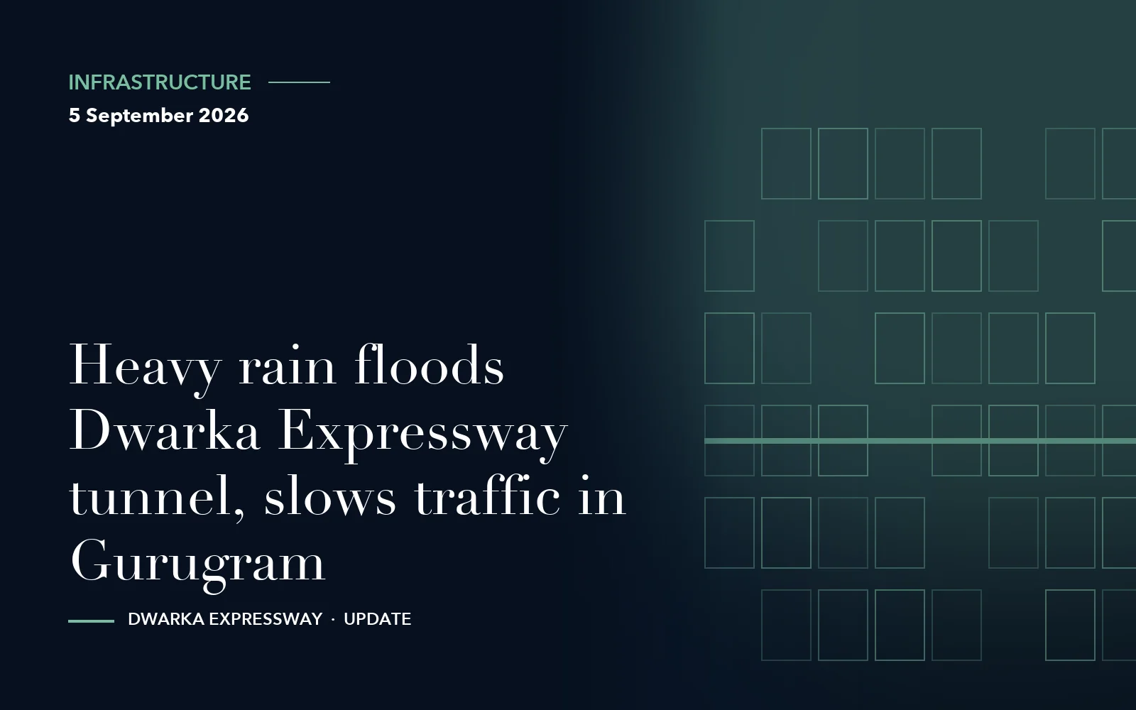 Heavy rain floods Dwarka Expressway tunnel, slows traffic in Gurugram